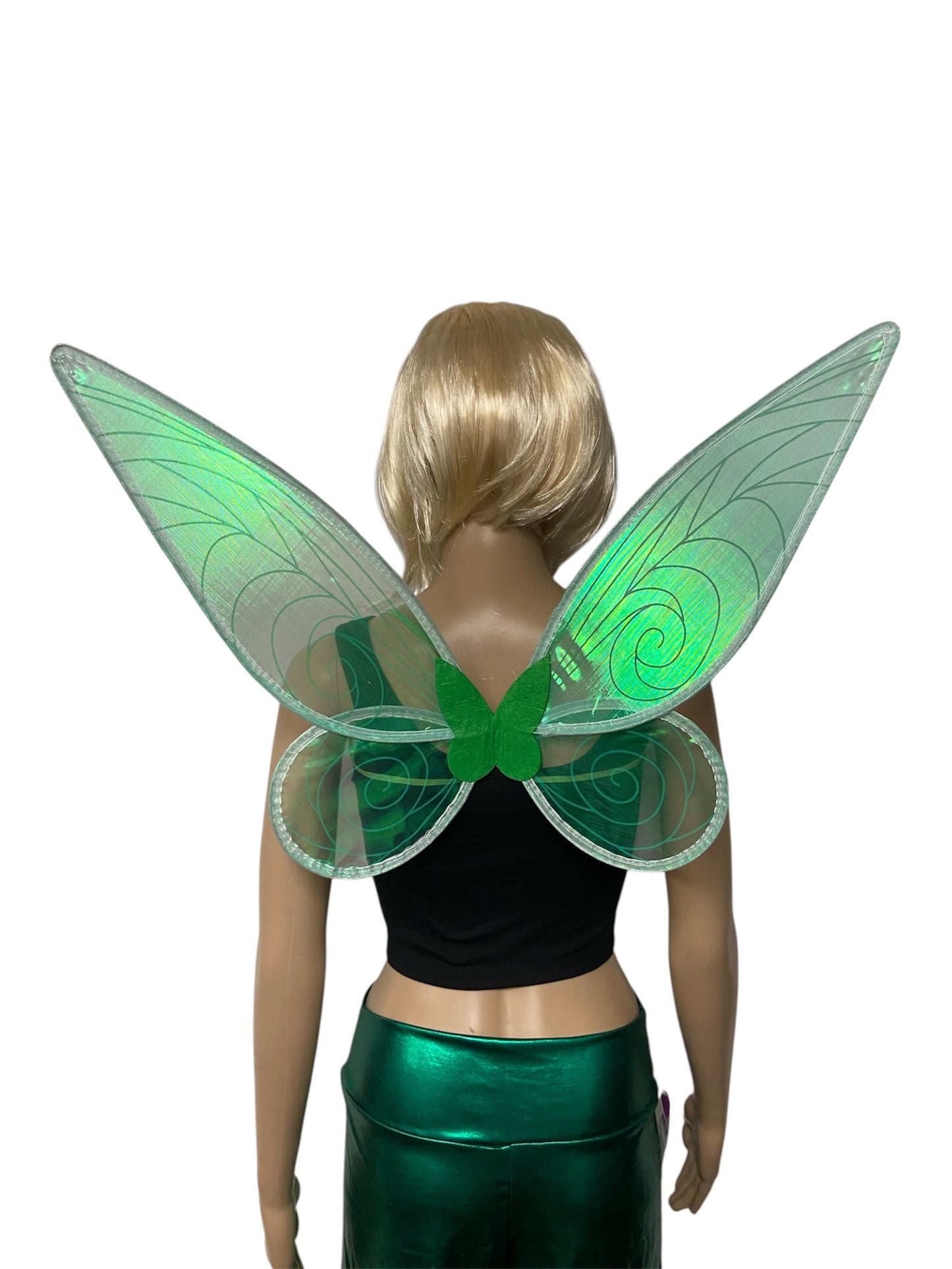 Iridescent Green Fairy Wings