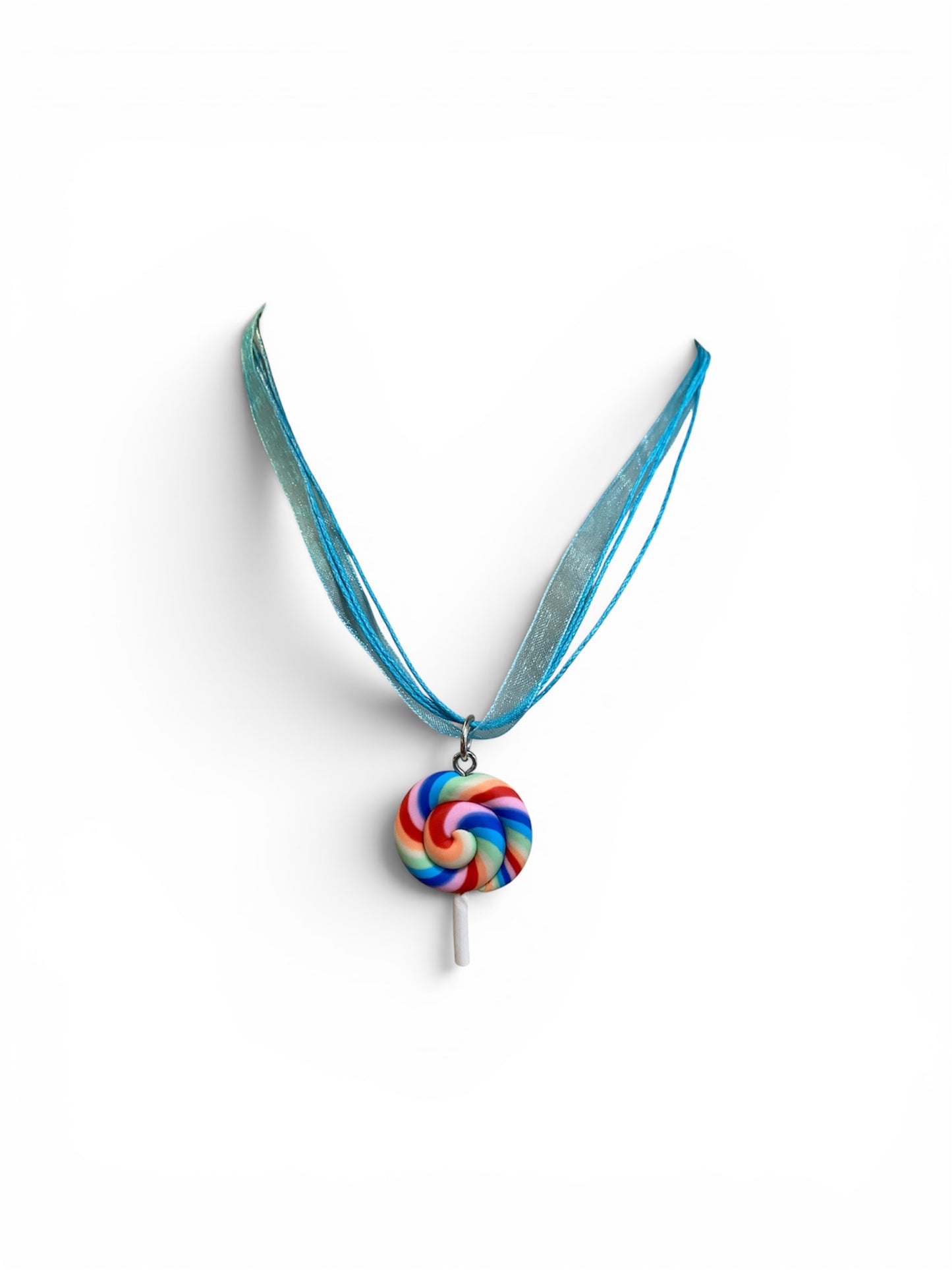 Blue Lollipop Necklace