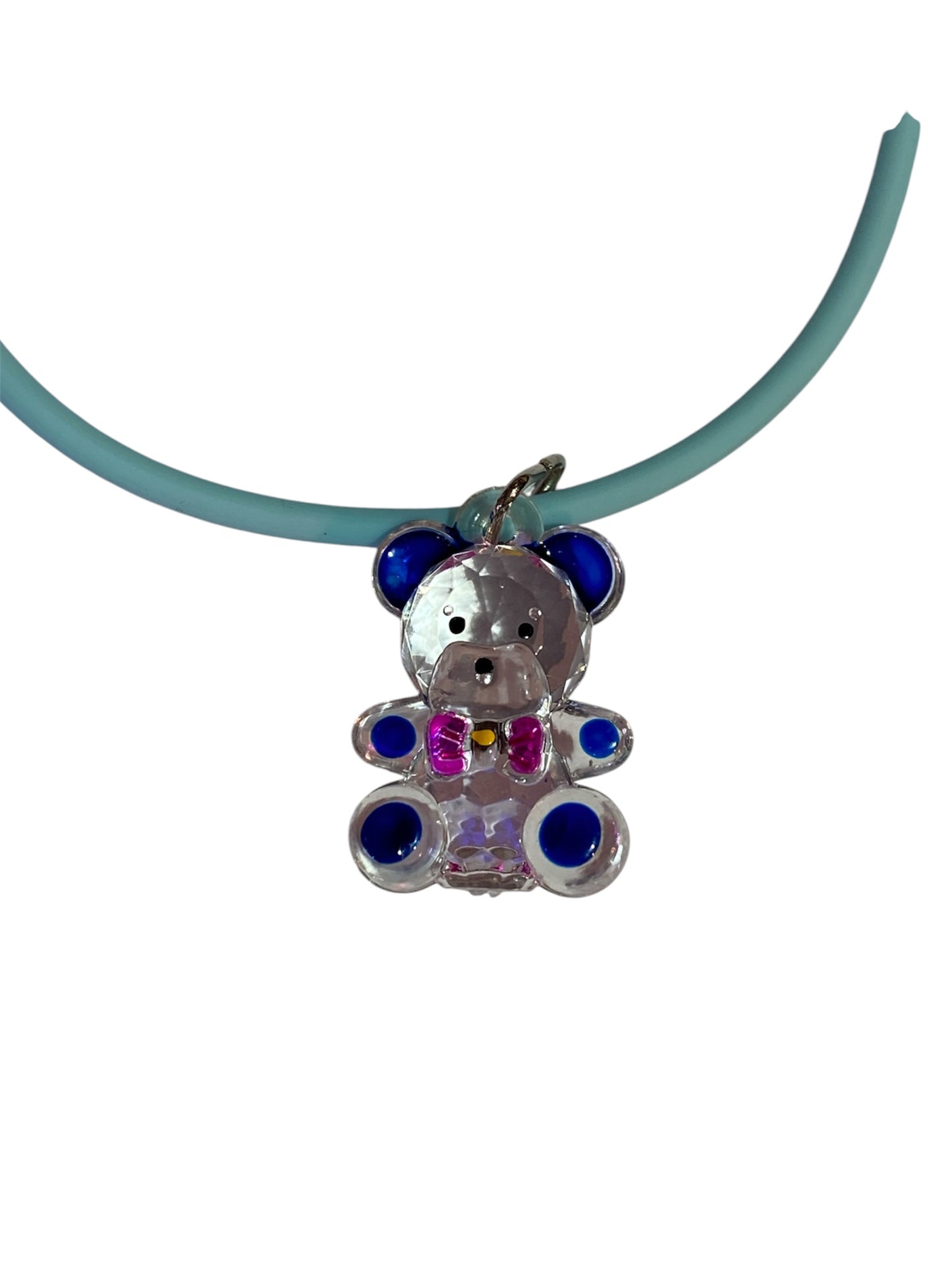 Light Blue Teddy Bear Necklace