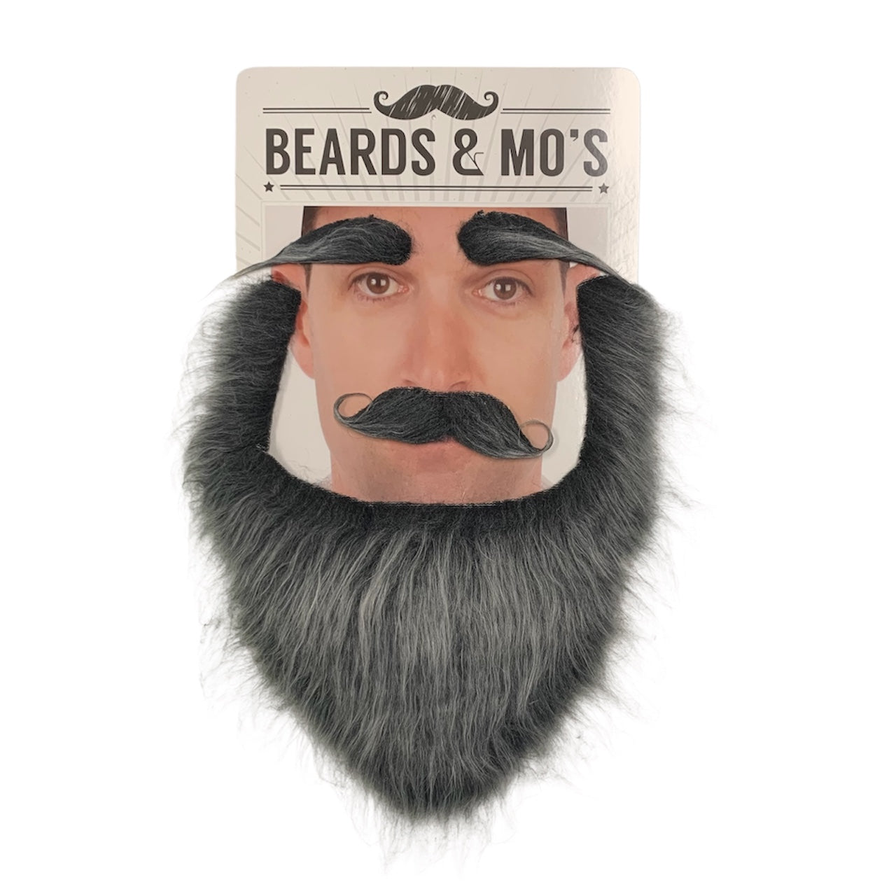 Grey Beard Moustache and Eyebrows Set