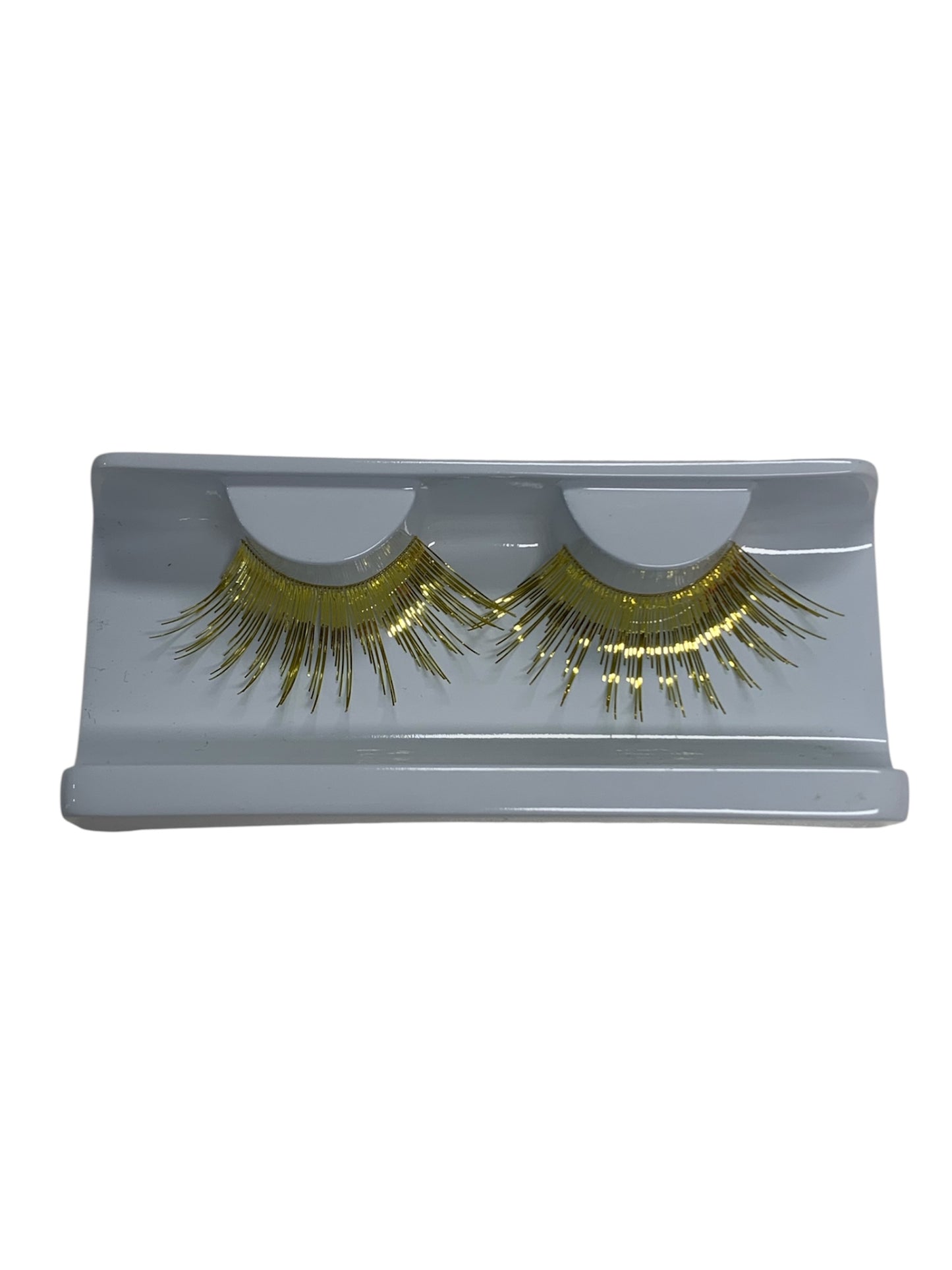 Dramatic Gold Tinsel Fake Eyelashes