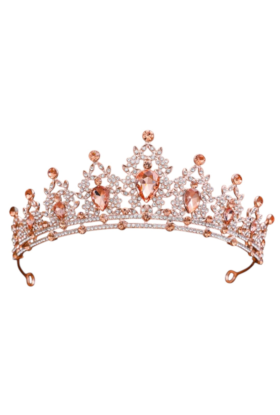 Rose Gold & Champagne Deluxe Tiara