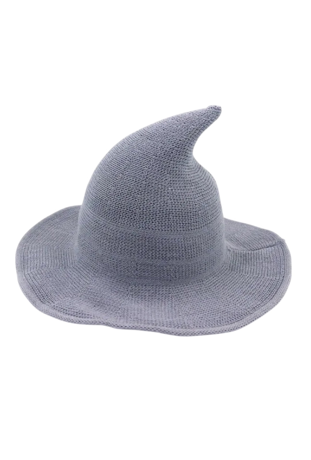 Light Grey Knitted Witch Hat