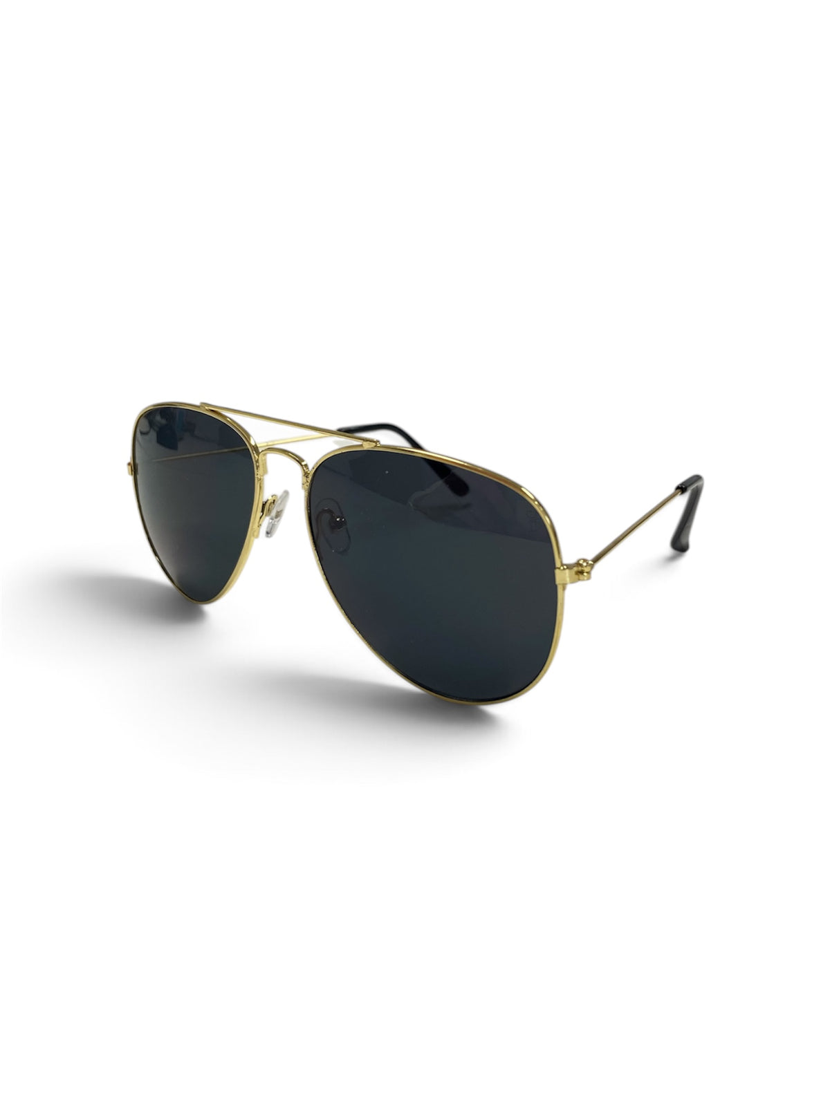 Dark Lens Aviator Sunglasses with Gold Frames