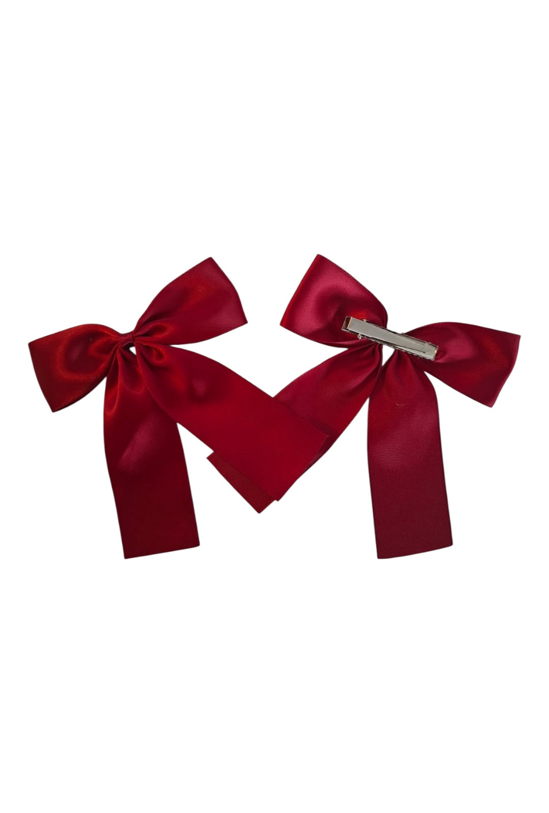 Medium Size Satin Bow's Deep Red