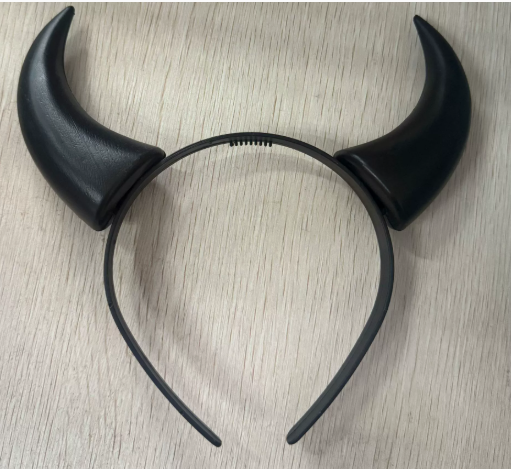 Black Devil Horns Headband