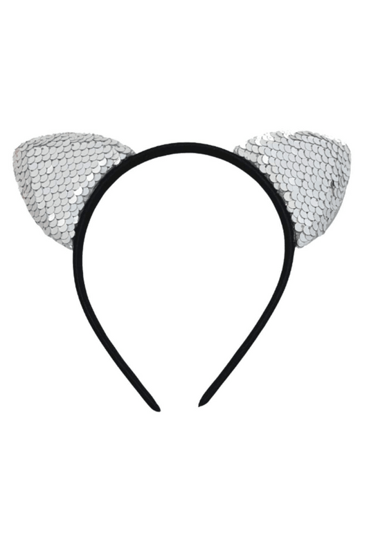 Black & Silver Cat Headband