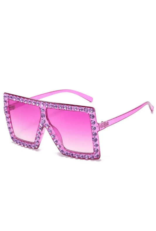 Purple Diamante Glasses