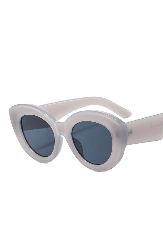 Smokey Grey Round Cat Eye Glasses