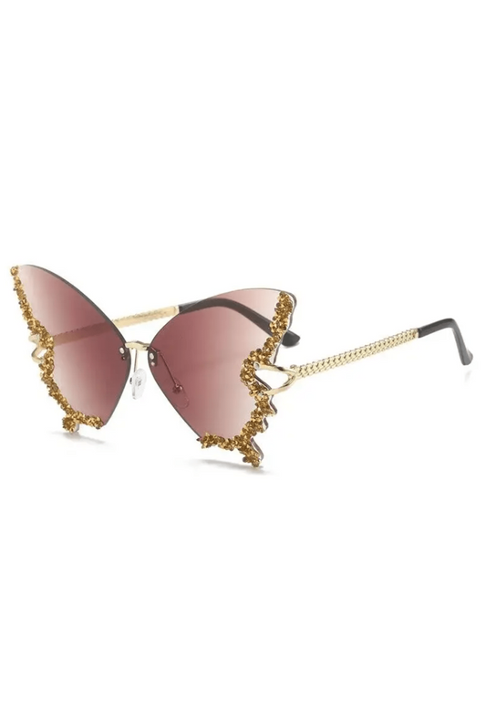 Smoke Embellished Butterfly Glasses