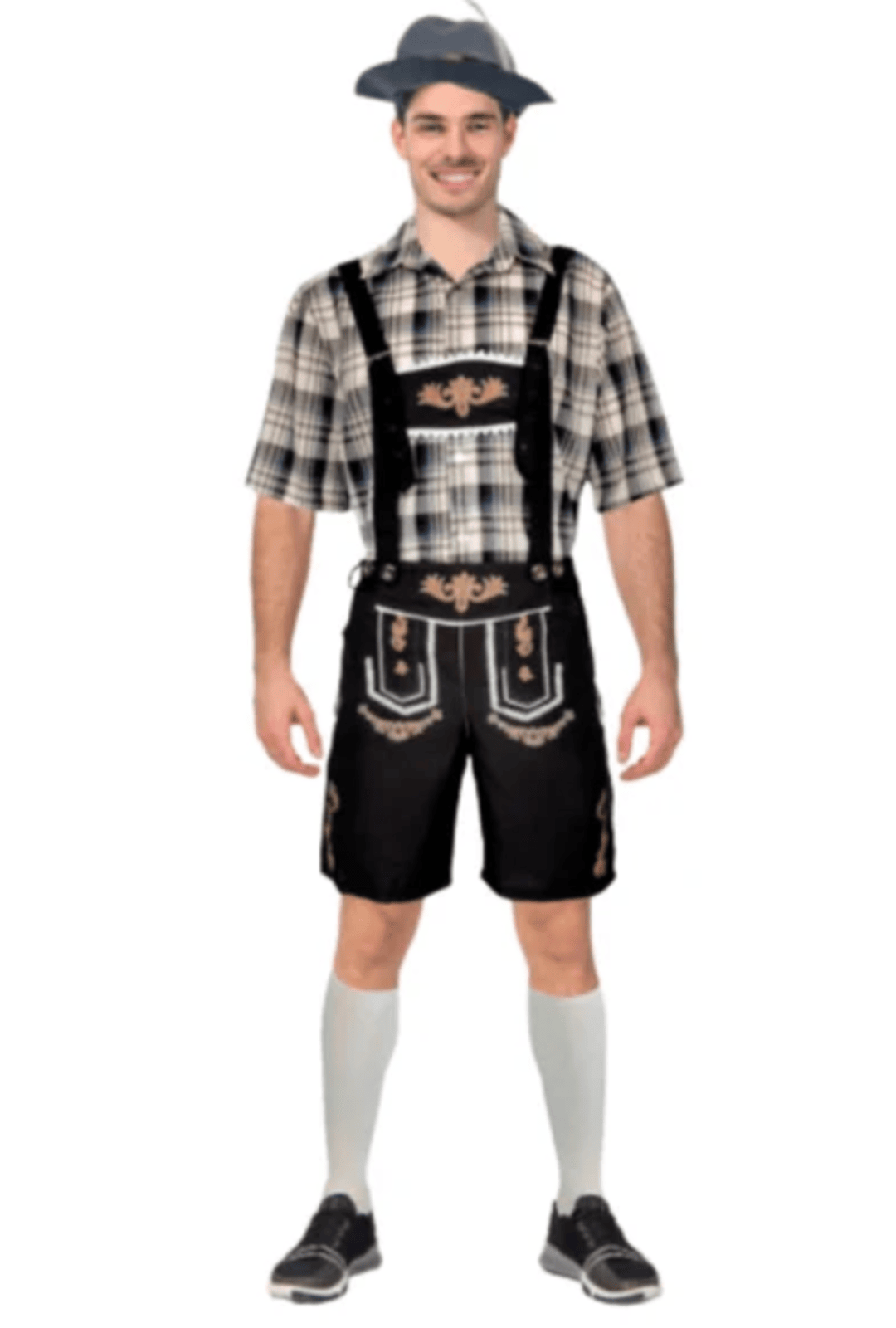 Blue Checkered Beer Man