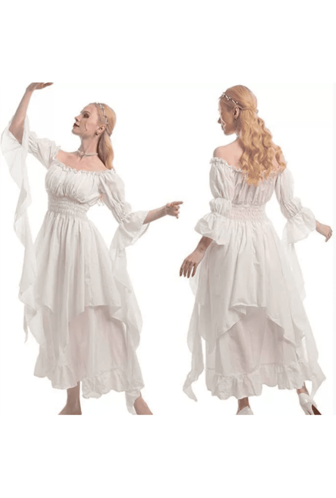 White Medieval Renaissance Dress