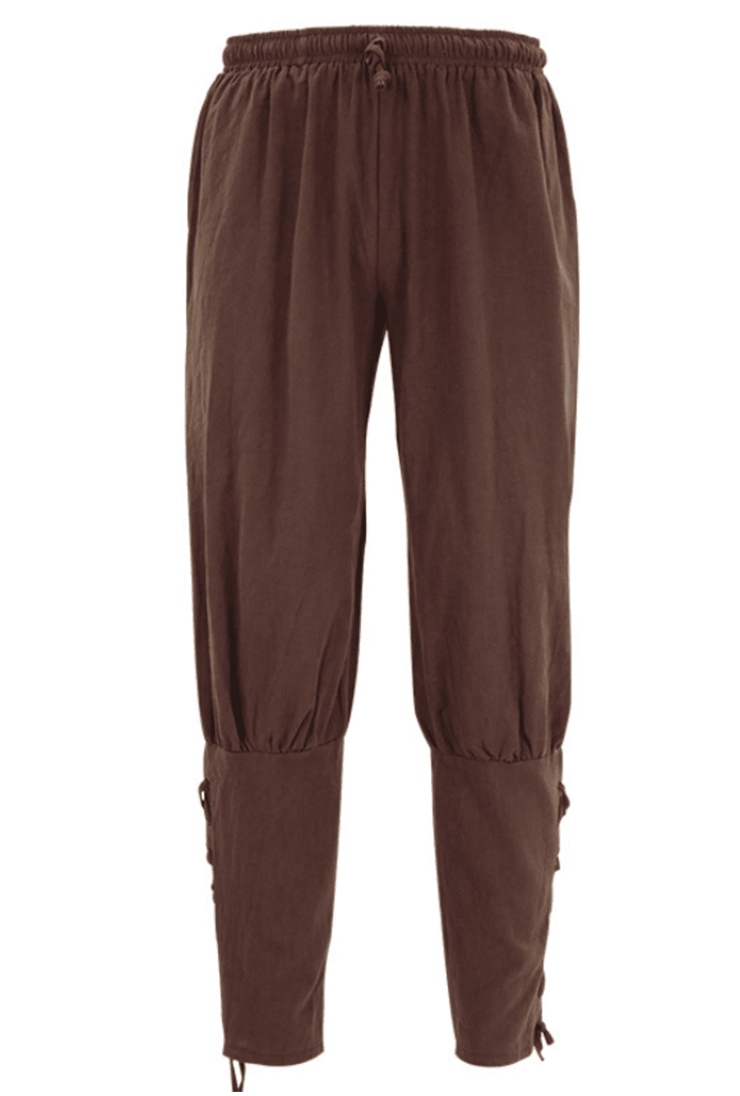 Mens Brown Lace-up Leg Pants