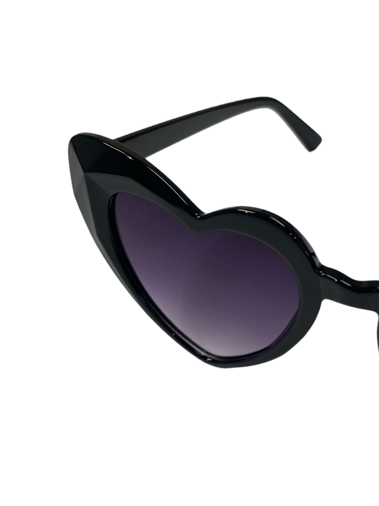 Black Ombre Bevel Heart Fashion Glasses