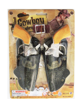 Silver Cowboy Gun and Holster Set