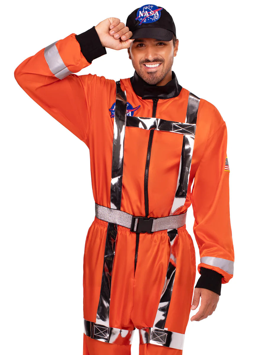 Men's Orange Cosmic Astronaut Costume