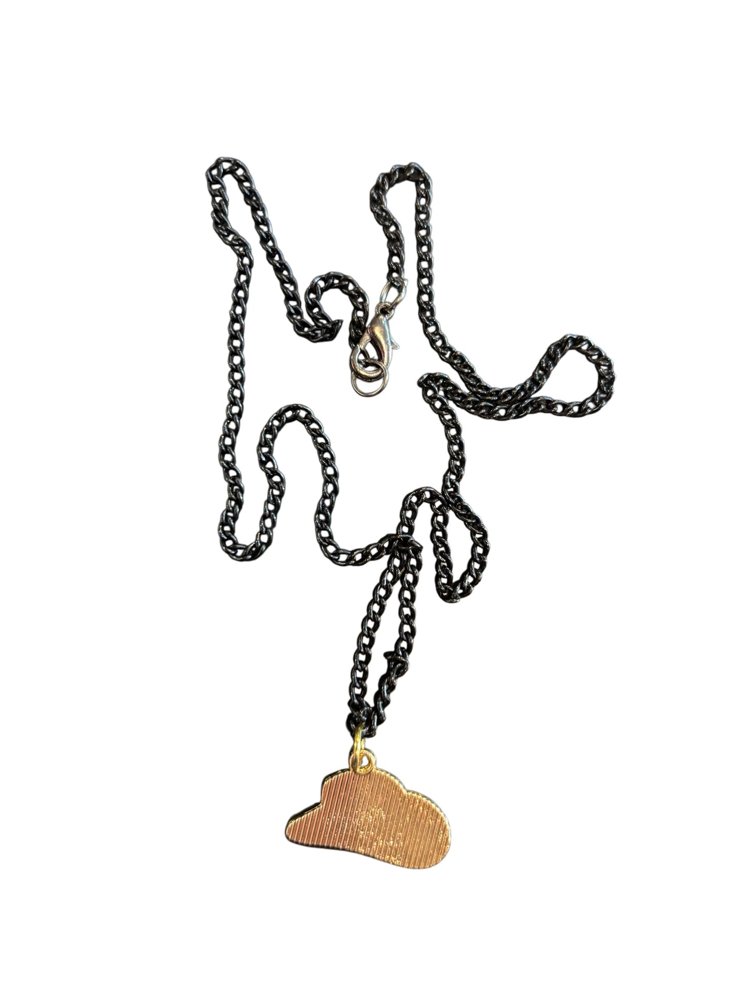 Black Cowboy Hat Necklace