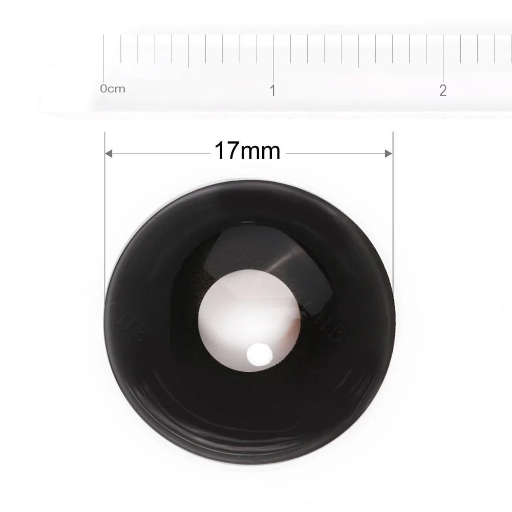 Black Mini Sclera Contact Lenses 17mm