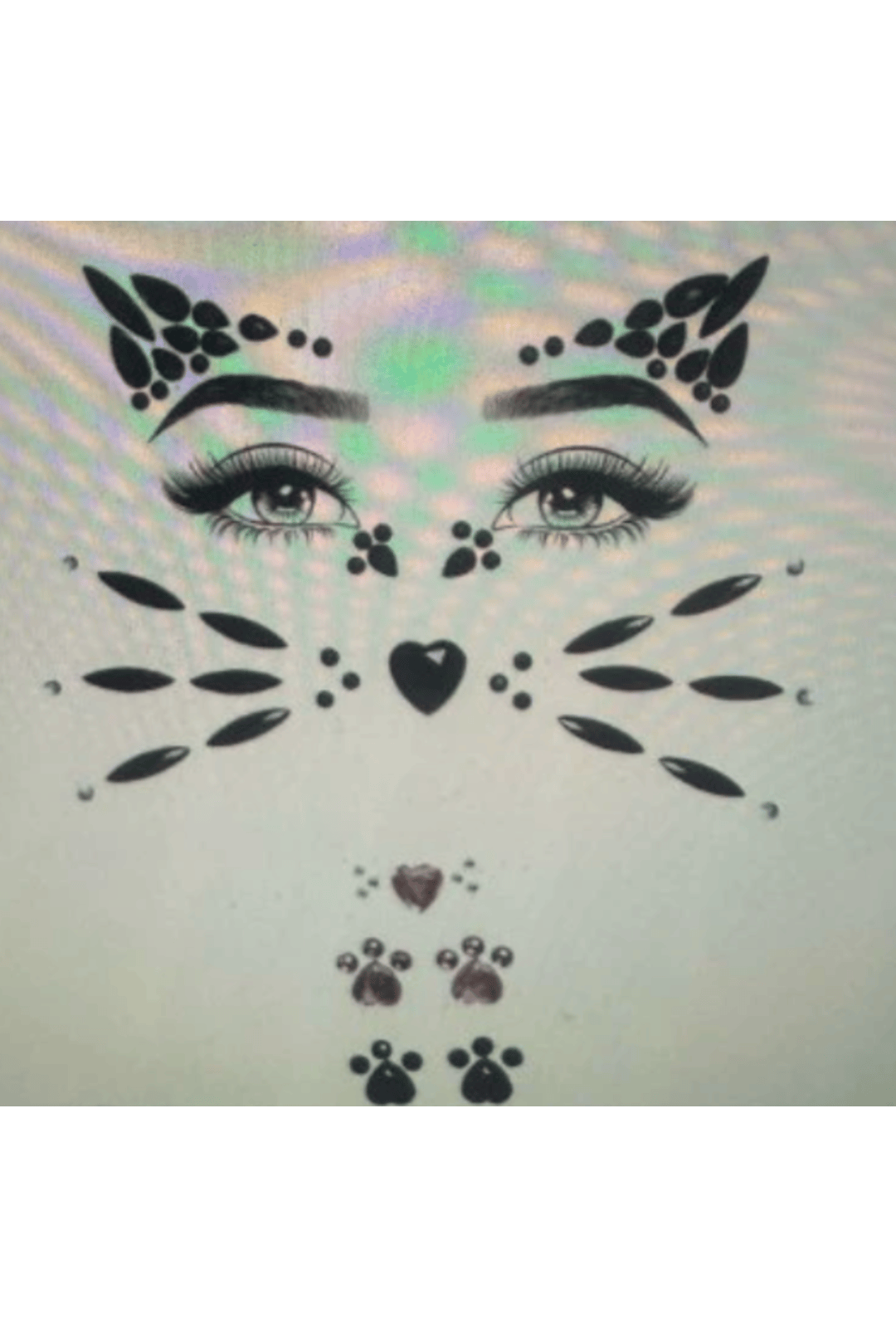 Black Cat Crystal Face & Body Jewels