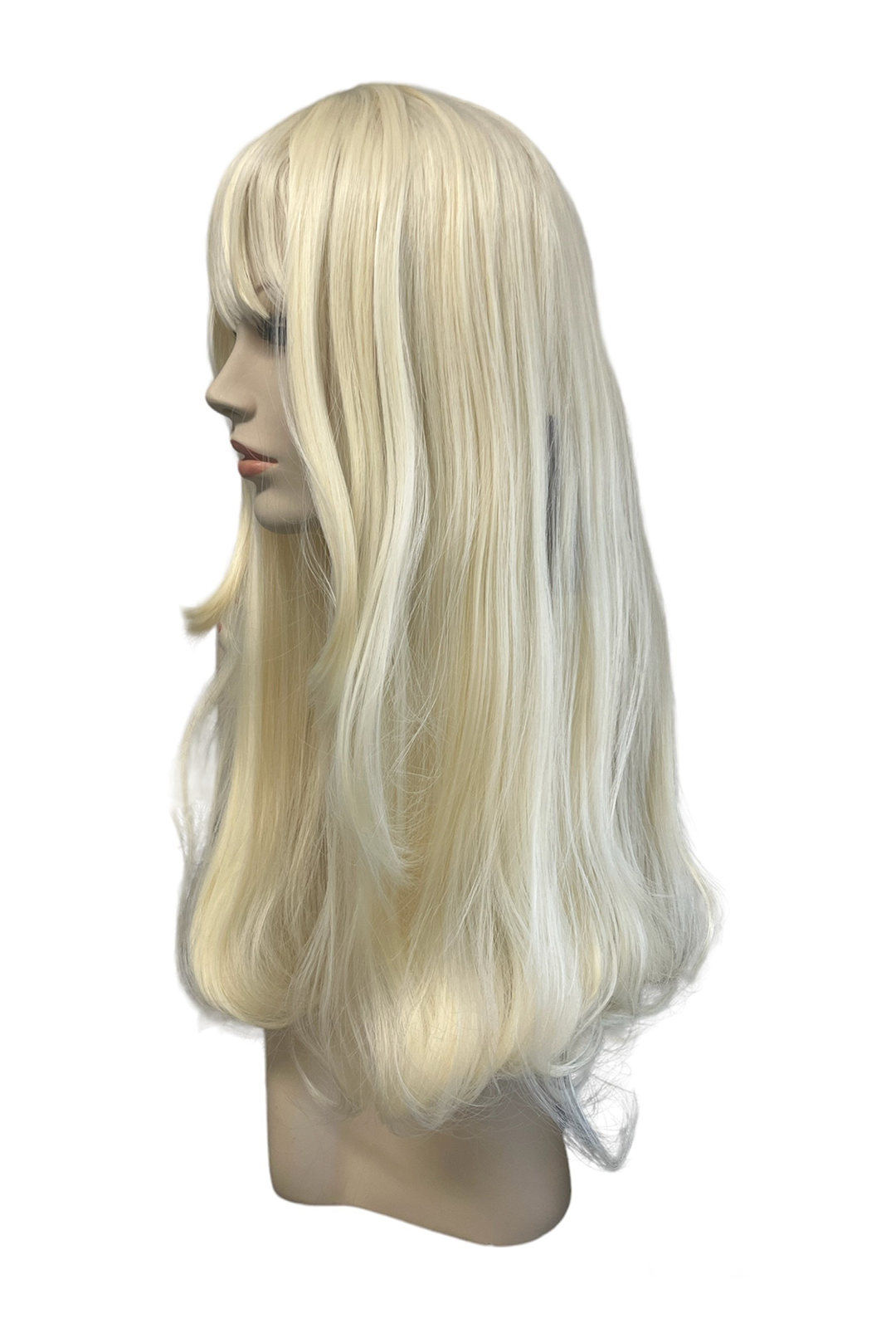 Deluxe Blonde Straight Wig with Bangs