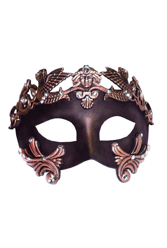 Bronze Diamante Grecian Mask