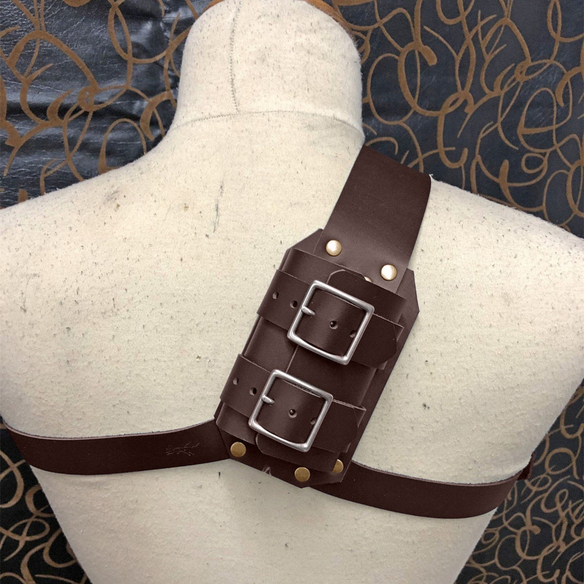 Brown Medieval Back Sword Sheath