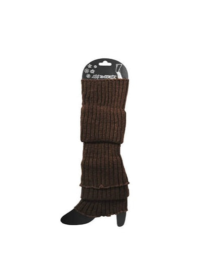Brown Chunky Knit Leg Warmers