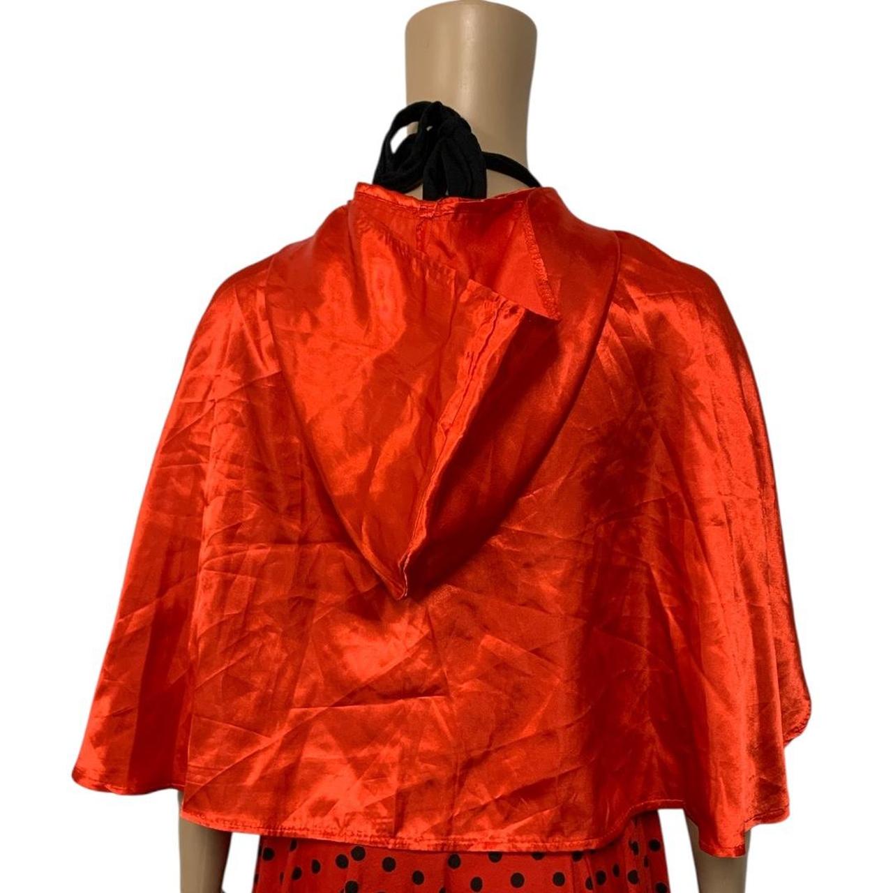 Short Red Hooded Cape