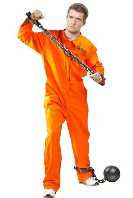 Mens Orange Convict Jumpsuit