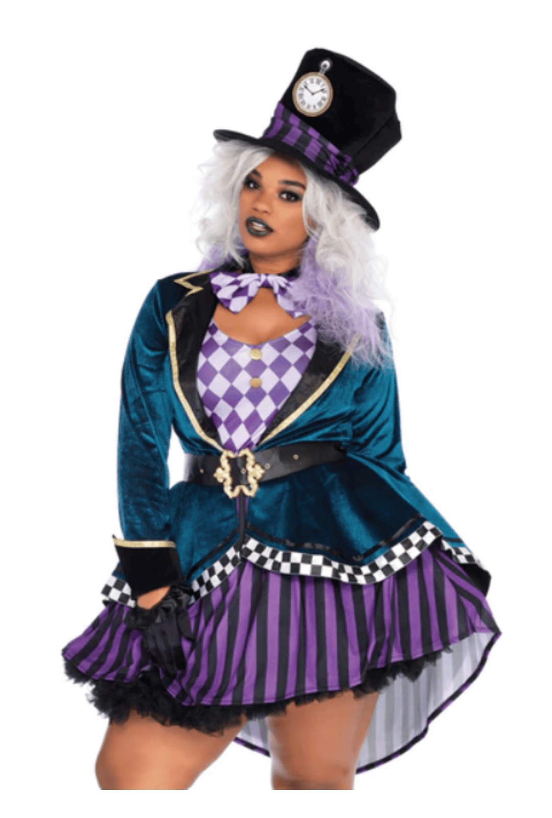 Deluxe Ladies Delightful Mad Hatter Costume, Plus Size
