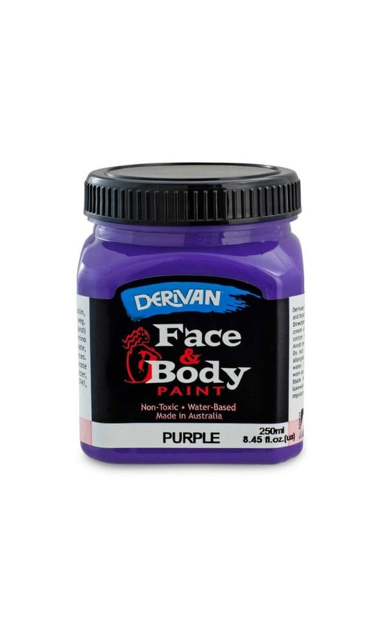Derivan Face & Body Paint - Purple 250mL