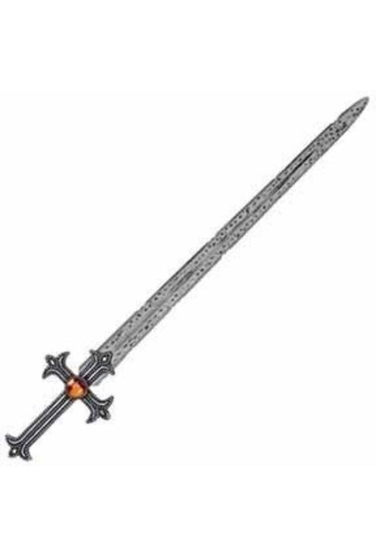 Red Jewelled Crusader Sword 84cm