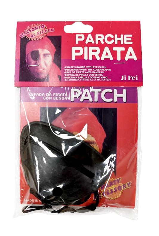 Black Plastic Pirate Patch