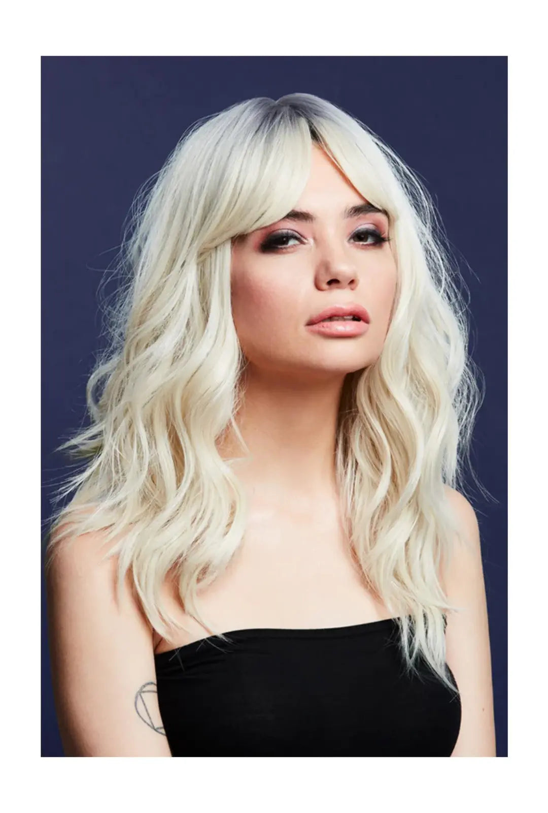 Fever Ashley Wig Two Toned Blend Brown Wavy Layered Centre Parting 48cm Long main image 1