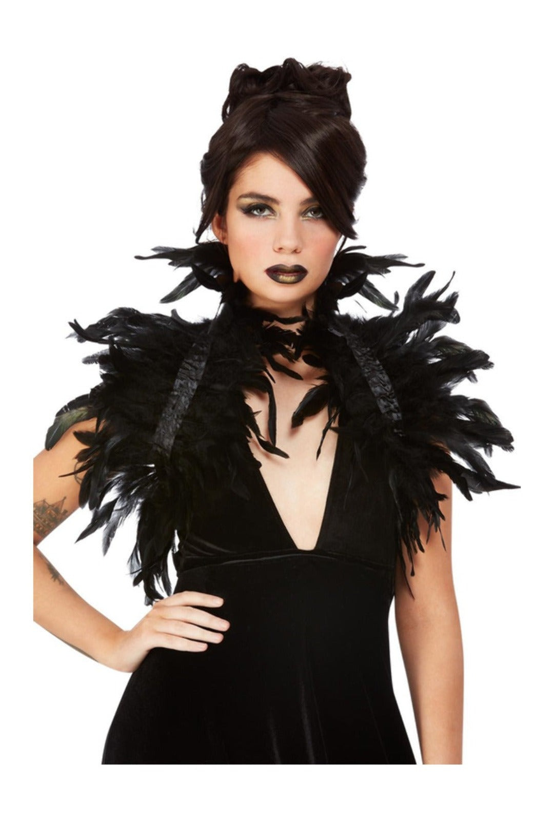 Black Feathered Bolero