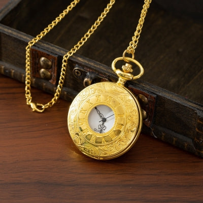 Gold Vintage Floral Pocket Watch