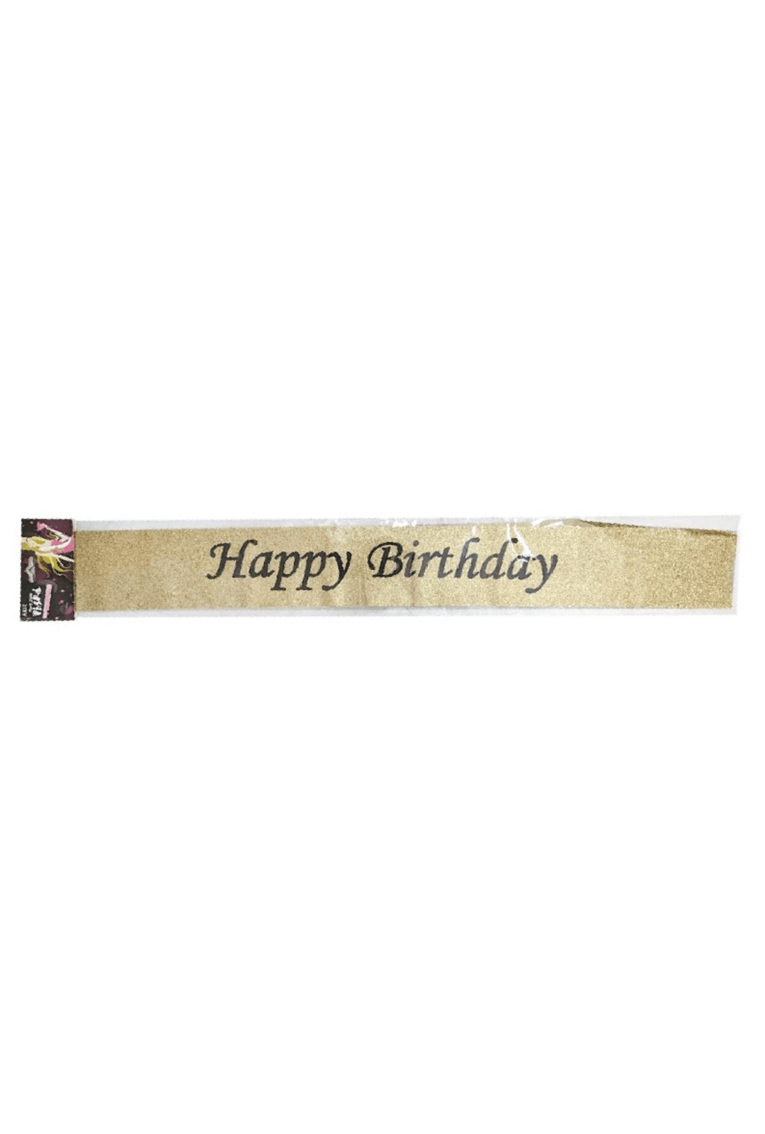 Gold Glitter Happy Birthday Sash