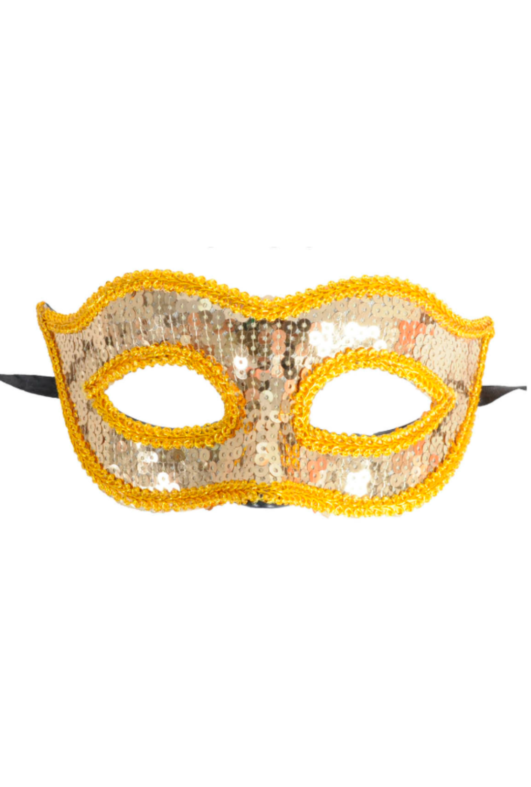 Gold Sequin Masquerade Mask