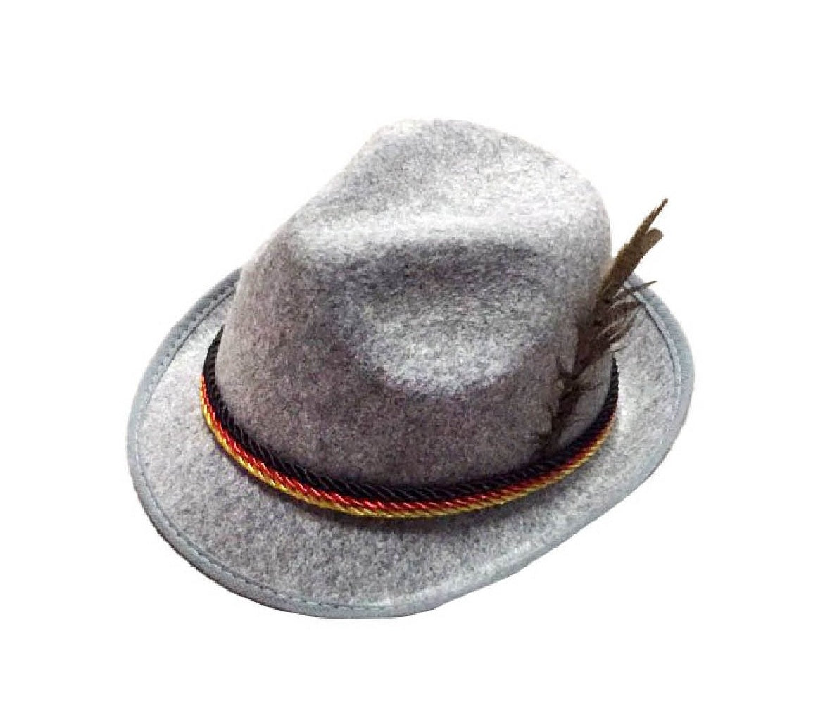Grey Oktoberfest Trilby Hat