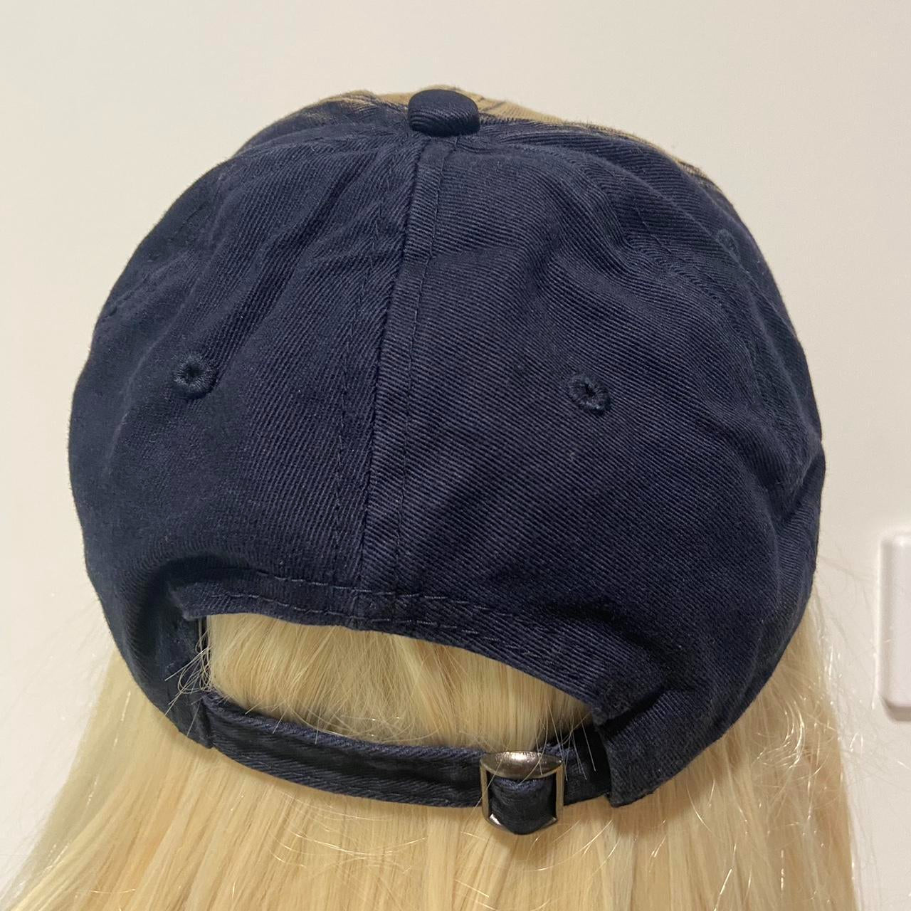 Navy Blue Distressed Baseball Cap