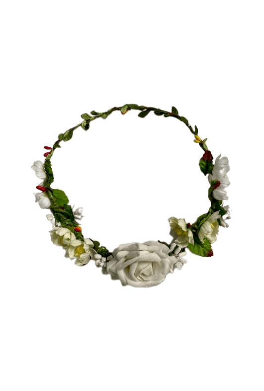 White Rose Flower Crown