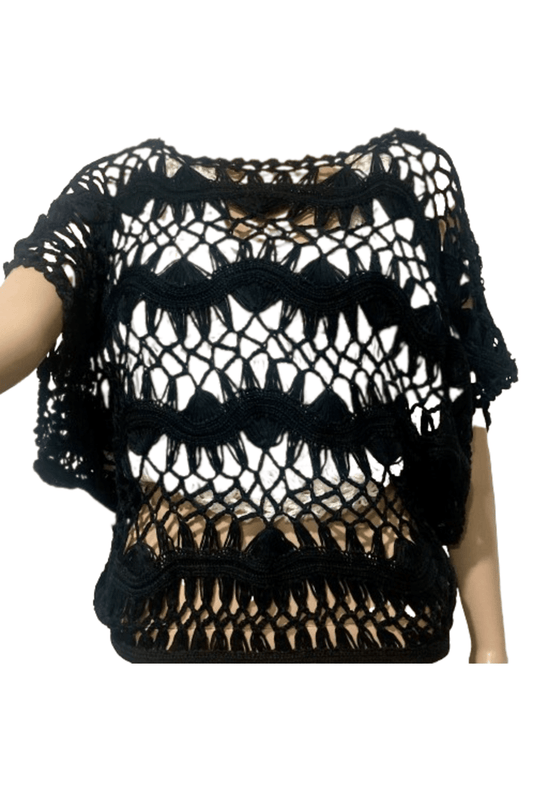 Black Crochet Top