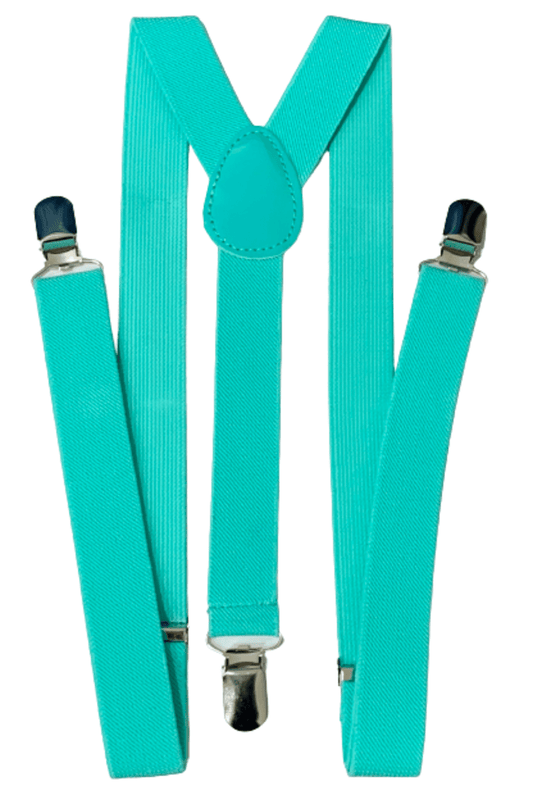 Aqua Blue Suspenders