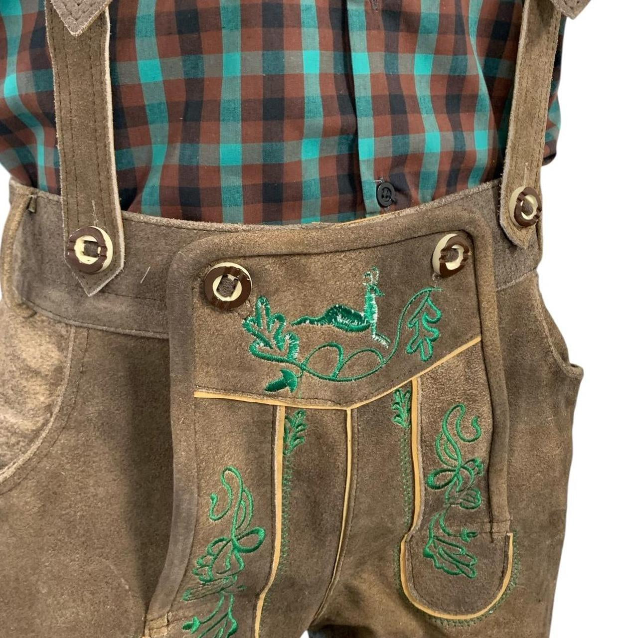 Light Brown Authentic Leather German Lederhosen Shorts