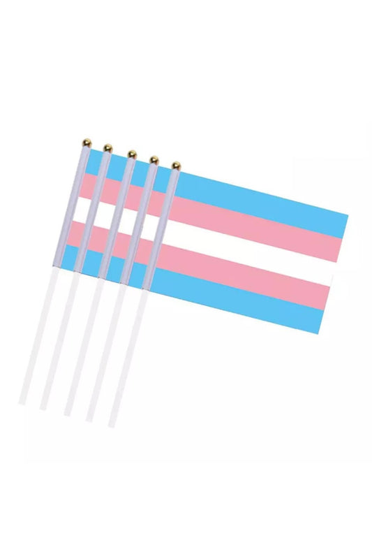Mini Hand-Held Transgender Pride Flag