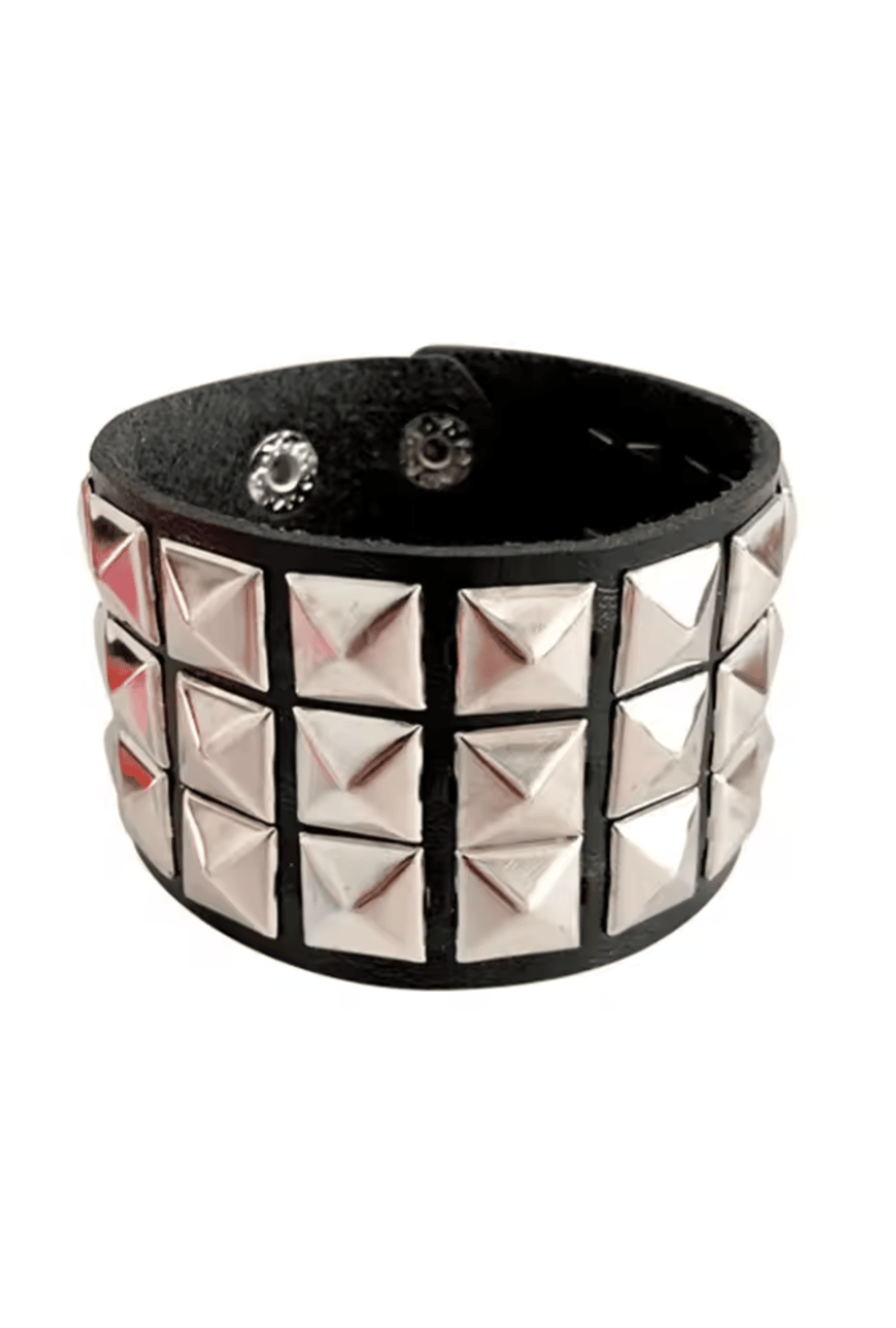 Thick Triple Row Studded Wrist Cuff