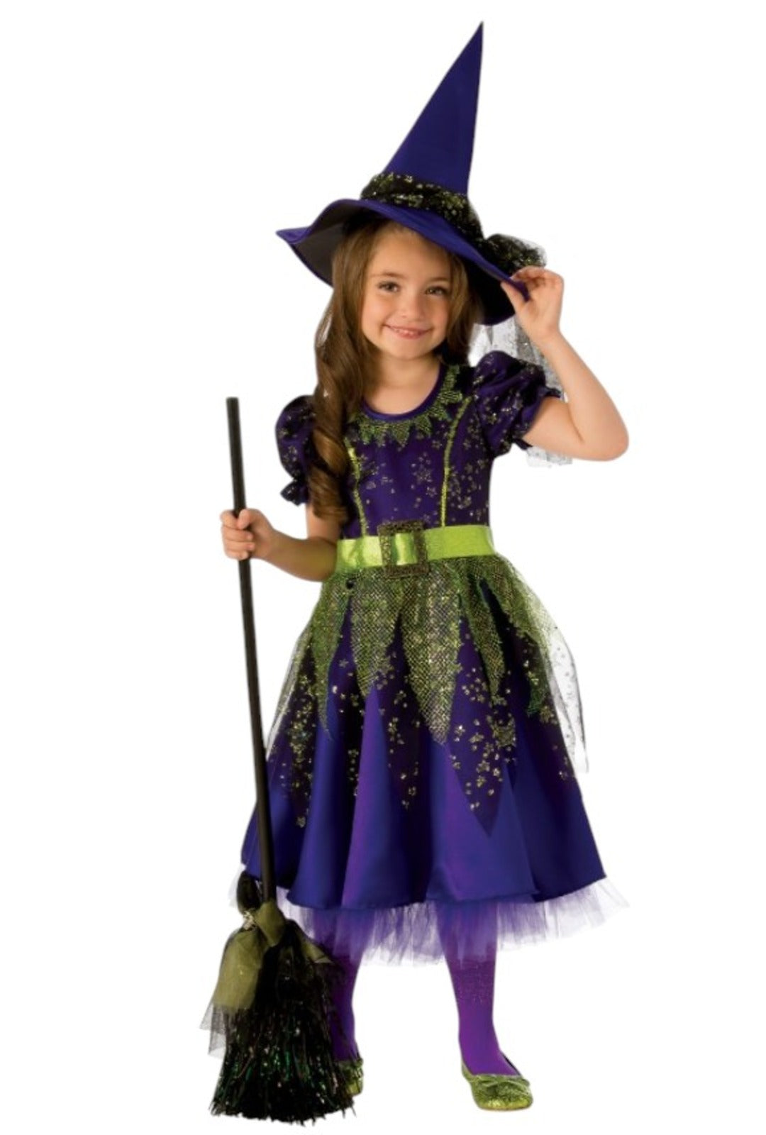 Kids Purple and Gold Twilight Witch Costume