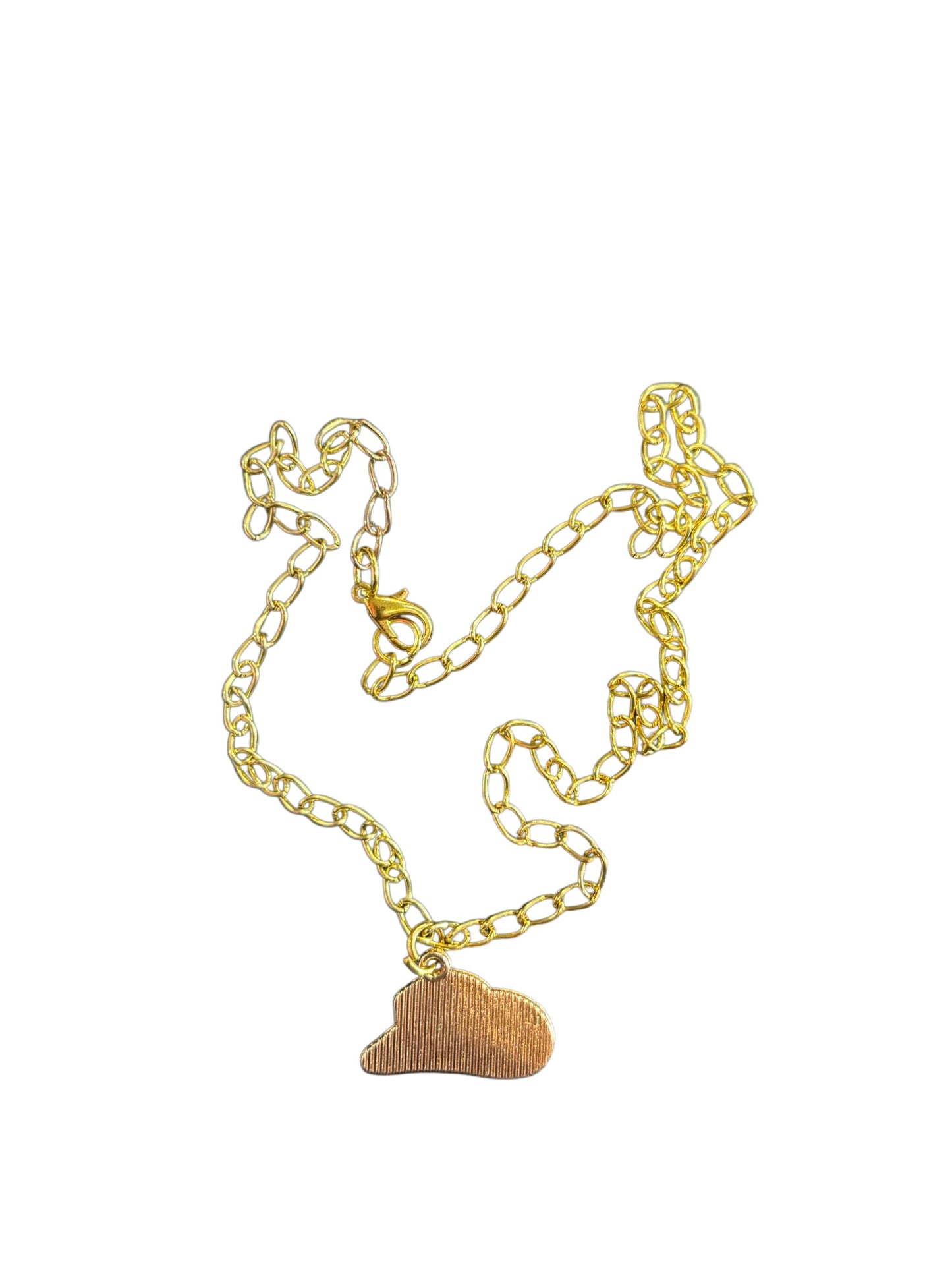 White Cowboy Hat Necklace