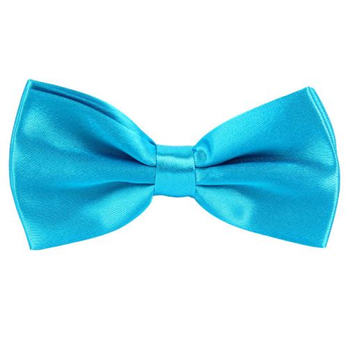 Light Blue Satin Pre-Tied Bow Tie