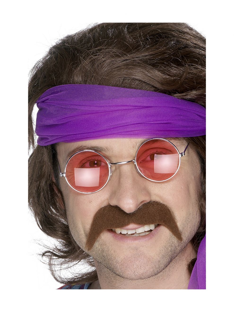 Brown 70's Moustache